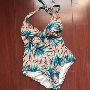 PINK one piece Palm suit